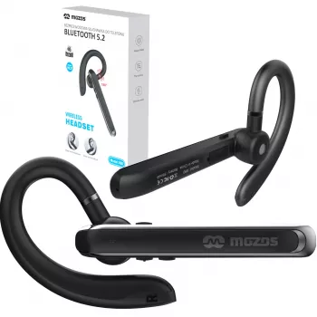 MOZOS 880 cuffie wireless Bluetooth 5.2 con microfono, nero