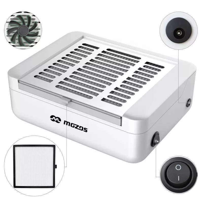 MOZOS LG608 aspira polvere per unghie 40W bianco