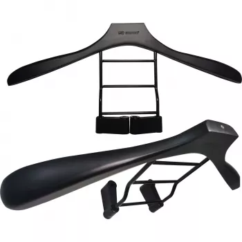 MOZOS WS-BK appendiabiti auto per poggiatesta, nero/argento, acciaio inox e ABS, portata 20 kg