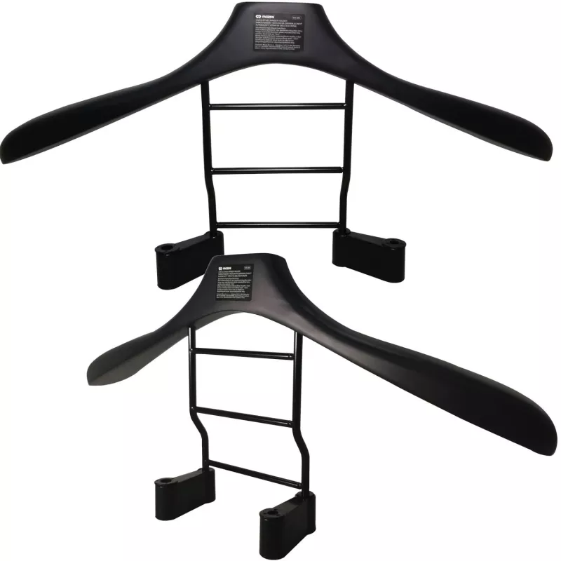 MOZOS WS-BK appendiabiti auto per poggiatesta, nero/argento, acciaio inox e ABS, portata 20 kg