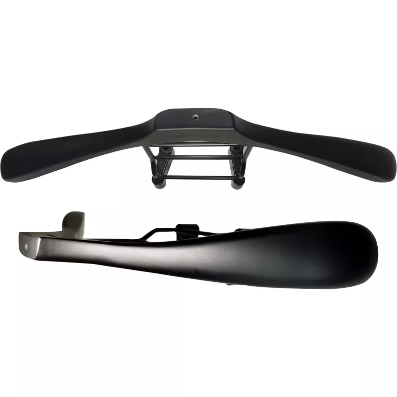 MOZOS WS-BK appendiabiti auto per poggiatesta, nero/argento, acciaio inox e ABS, portata 20 kg