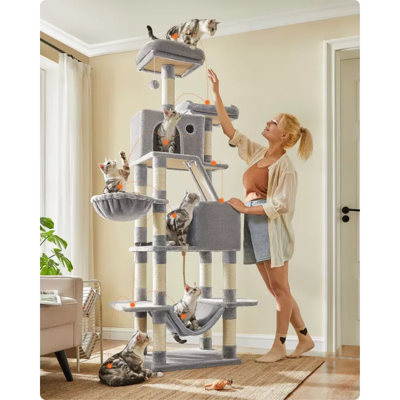 MOZOS Kitty Tree grande tiragraffi per gatti, altezza 206 cm
