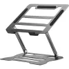 MOZOS N2-BK supporto ergonomico per laptop - nero, regolabile in altezza, pieghevole, alluminio