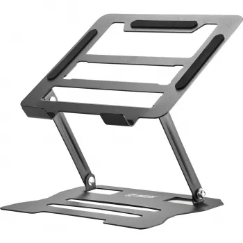 MOZOS N2-BK supporto ergonomico per laptop - nero, regolabile in altezza, pieghevole, alluminio