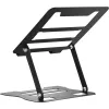 MOZOS N2-BK supporto ergonomico per laptop - nero, regolabile in altezza, pieghevole, alluminio