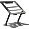 MOZOS N2-BK supporto ergonomico per laptop - nero, regolabile in altezza, pieghevole, alluminio