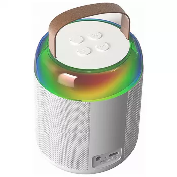 MOZOS MK Microfono karaoke bianco con altoparlante Bluetooth