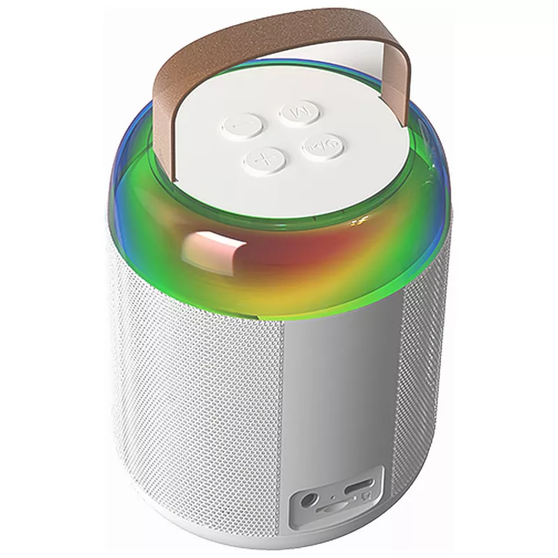 MOZOS MK Microfono karaoke bianco con altoparlante Bluetooth