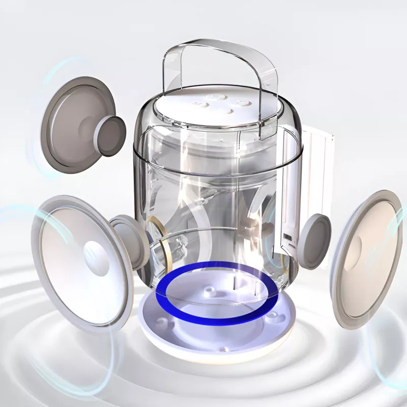 MOZOS MK Microfono karaoke bianco con altoparlante Bluetooth