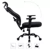 MOZOS ERGO-X Sedia da ufficio ergonomica con supporto lombare e poggiatesta regolabili, nero