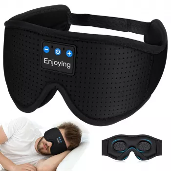 MOZOS LC001-V2 Maschera per dormire Bluetooth con altoparlanti stereo, nero