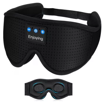MOZOS LC001-V2 Maschera per dormire Bluetooth con altoparlanti stereo, nero