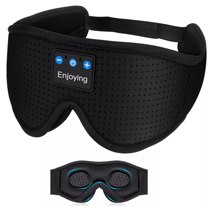 MOZOS LC001-V2 Maschera per dormire Bluetooth con altoparlanti stereo, nero