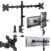MOZOS MS03 Supporto da tavolo per doppio monitor per schermi da 17-34 pollici, nero