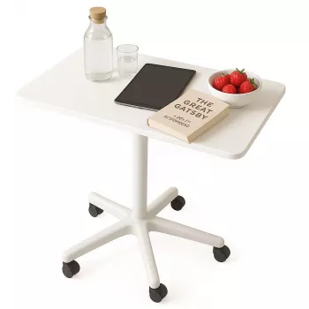 MOZOS SPM4-WH Tavolino mobile per laptop con regolazione in altezza, bianco