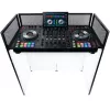 MOZOS EPDJ-100 Facciata da palco DJ con tavolo - schermo grande, pannello bianco, cornice nera