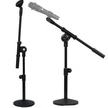 MOZOS SM807 Supporto da tavolo per microfono da studio con base rotonda pesante, nero
