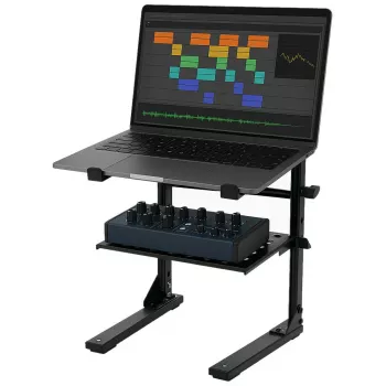 MOZOS LS8 Supporto in metallo per laptop/mixer nero