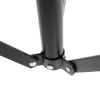 MOZOS PB02 Sgabello per batteria pieghevole, nero, seduta 280 mm, altezza 450-550 mm