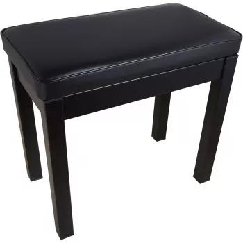 MOZOS PB03 Panchetta per pianoforte – regolabile in altezza, similpelle, nero