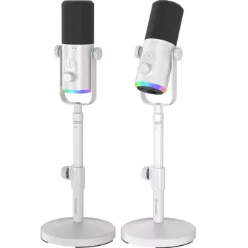 MOZOS GM-ONE Microfono dinamico bianco USB XLR RGB LED