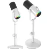 MOZOS GM-ONE Microfono dinamico bianco USB XLR RGB LED