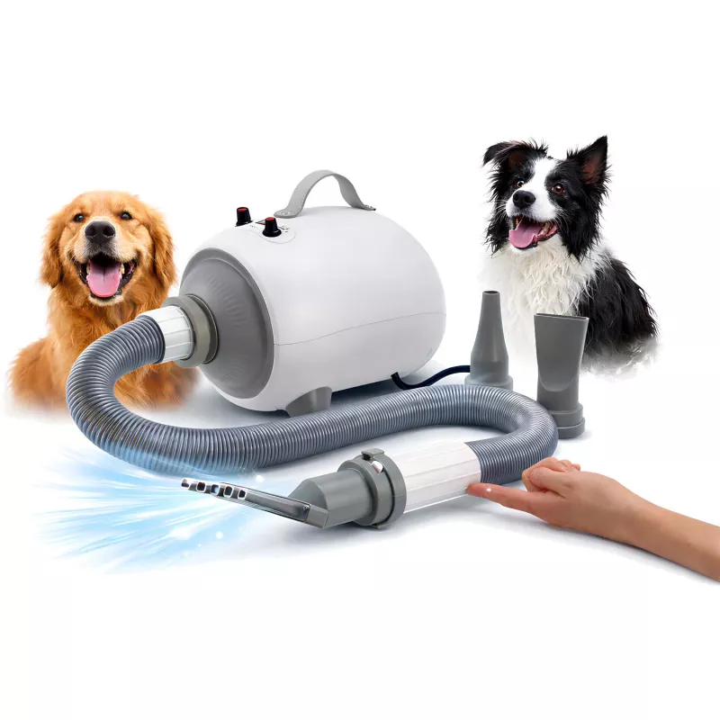 MOZOS XB2-PRO soffiatore d'aria e asciugatore per toelettatura animali, 2100 W, grigio/bianco