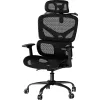 MOZOS ERGO-V Sedia da ufficio ergonomica con supporto lombare e poggiatesta regolabili, nera