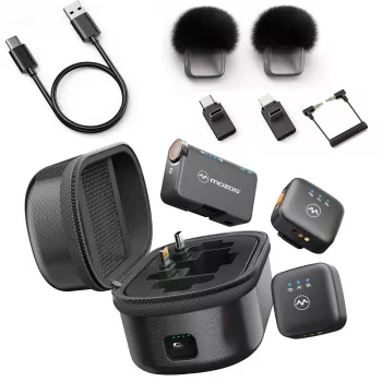 MOZOS MX4-DUAL Sistema microfonico wireless duale 2.4 GHz per smartphone