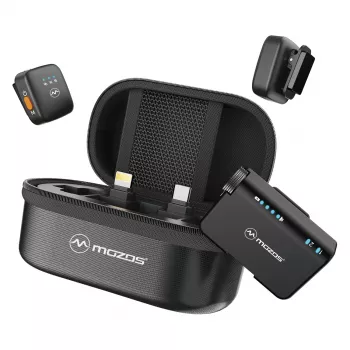 MOZOS MX4-DUAL Sistema microfonico wireless duale 2.4 GHz per smartphone