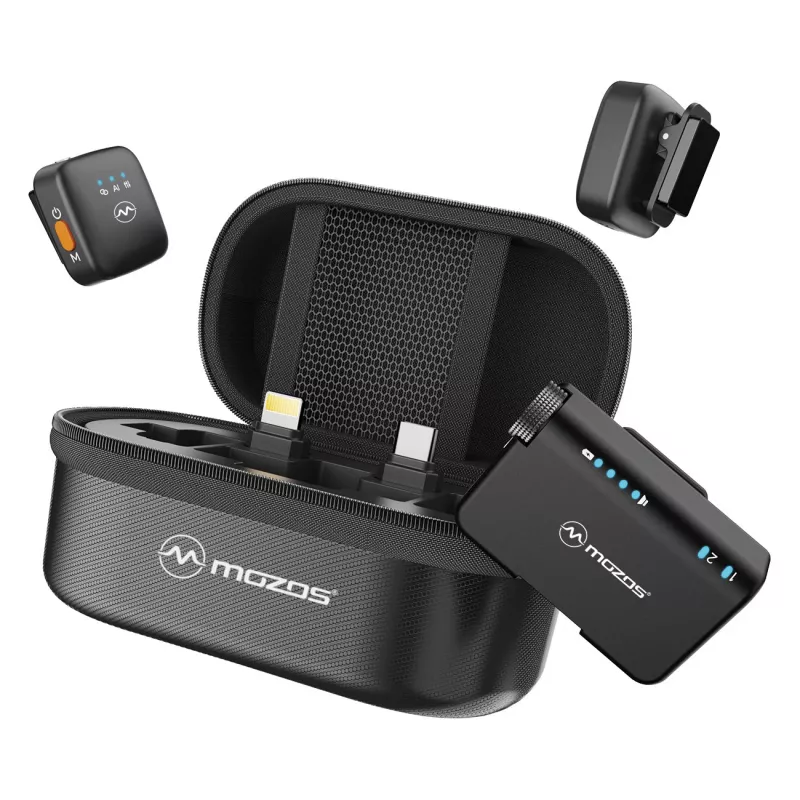 MOZOS MX4-DUAL Sistema microfonico wireless duale 2.4 GHz per smartphone
