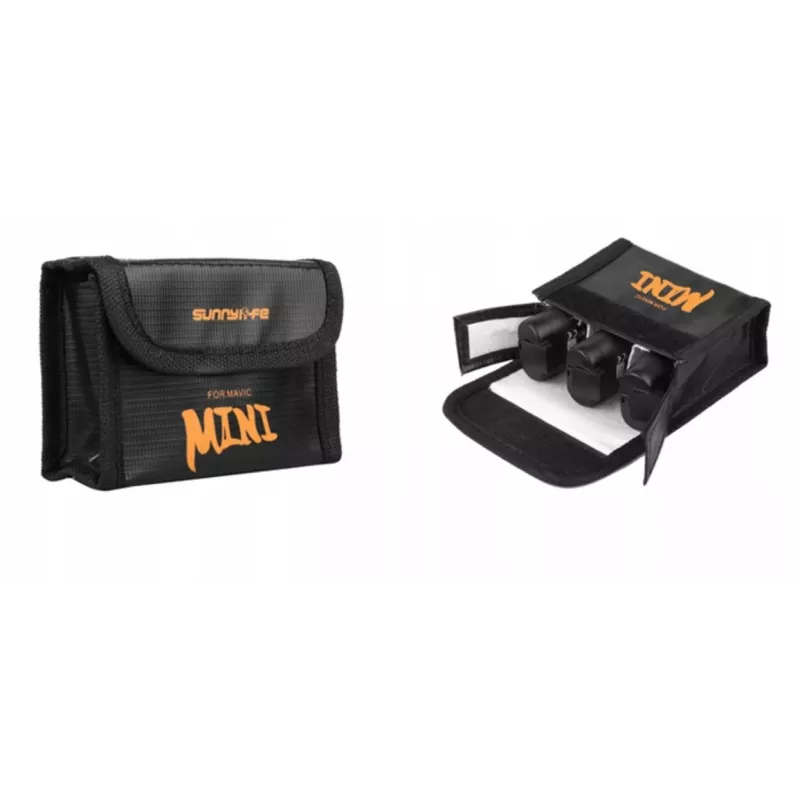 SUNNYLIFE Custodia di sicurezza ignifuga per batteria DJI Mavic Mini / Mini 2 / Mini SE - Contiene 3 batterie