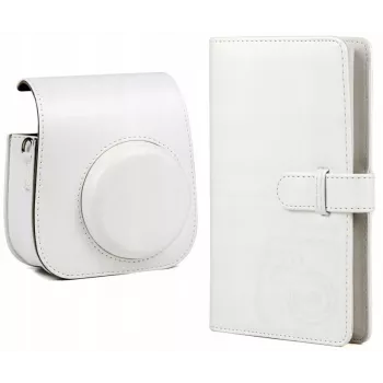 LOVEINSTANT set 2-in-1: custodia protettiva e album foto per Fujifilm Instax Mini 11 - bianco