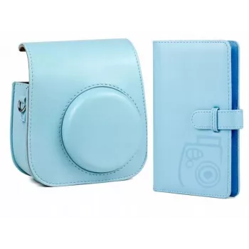 LOVEINSTANT set 2-in-1 custodia e album per Fuji Instax Mini 11 blu