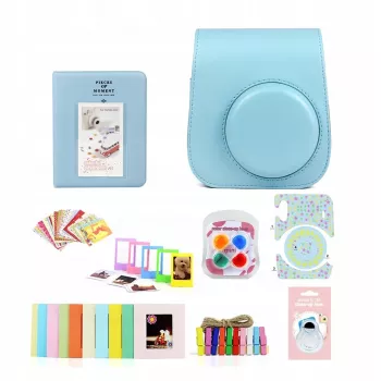 LOVEINSTANT set accessori fotocamera 8-in-1 per Fujifilm Instax Mini 11 - blu