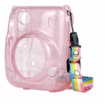 LOVEINSTANT custodia protettiva per Fujifilm Instax Mini 11 - pink trasparente con glitter
