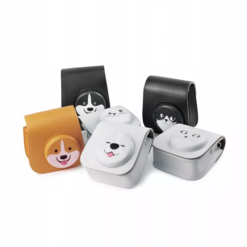 LOVEINSTANT custodia borsa per Fujifilm Instax Mini 11 - design cane grigio