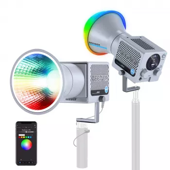 NEEWER HS60C luce LED COB RGB per video 60W, 8700 lux, CRI 97+, controllo tramite app/2.4G