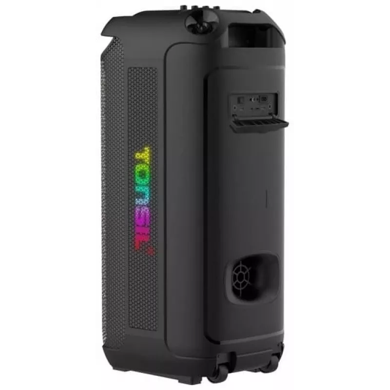 TONSIL Party Dance 1600 diffusore Bluetooth portatile per feste con luci LED, karaoke, 1600W PMPO, 80W RMS, woofer 10 pollici, TWS, radio FM, microfono e telecomando