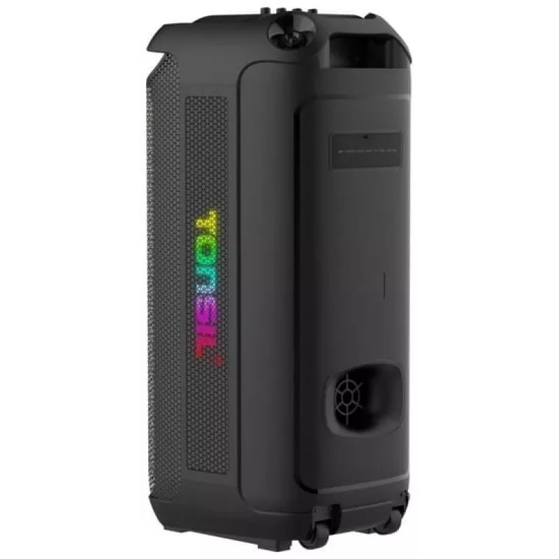 TONSIL Party Dance 1600 diffusore Bluetooth portatile per feste con luci LED, karaoke, 1600W PMPO, 80W RMS, woofer 10 pollici, TWS, radio FM, microfono e telecomando
