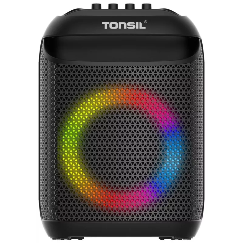 Tonsil Party Dance 800 diffusore Bluetooth portatile per feste con karaoke, LED disco, 80 W RMS, 2 woofer da 8 pollici, nero