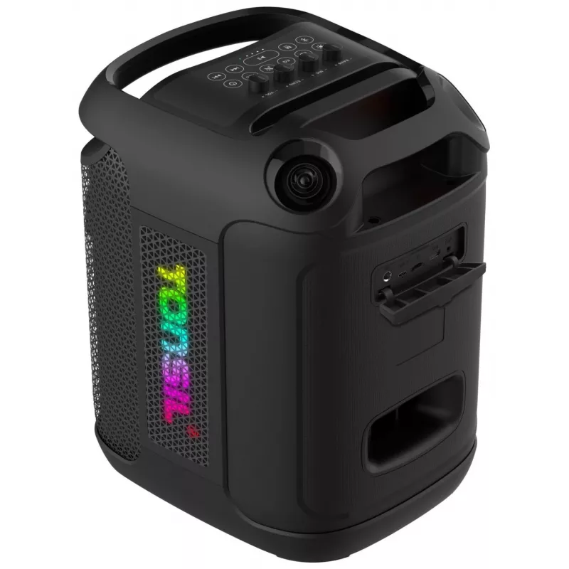 Tonsil Party Dance 800 diffusore Bluetooth portatile per feste con karaoke, LED disco, 80 W RMS, 2 woofer da 8 pollici, nero
