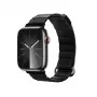 Crong Eclipse cinturino magnetico in pelle vera per Apple Watch 44/45/46/49 mm (nero)
