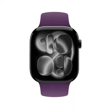Crong cinturino sport in silicone liquido per Apple Watch 44/45/46/49 mm - prugna