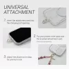 Crong Phone Crossbody Lanyard con catena argento - cinturino universale per smartphone