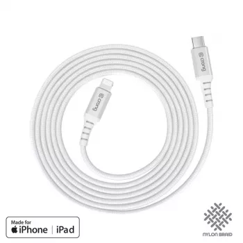 Crong Armor Link cavo USB-C a Lightning Fast Charging MFi 150 cm bianco