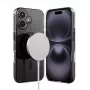 Crong Clear MAG Pro Case per Apple iPhone 16, MagSafe, nero