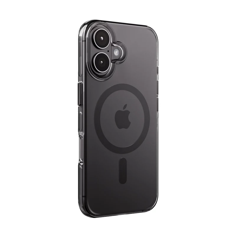 Crong Clear MAG Pro Case per Apple iPhone 16, MagSafe, nero