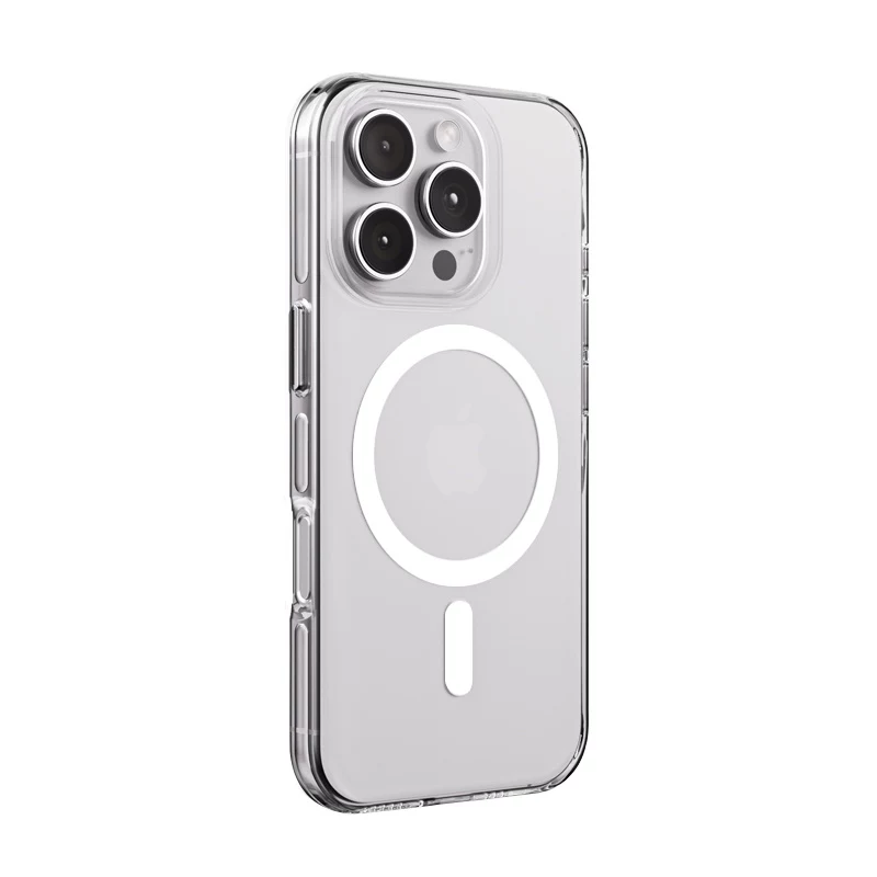 Crong Clear MAG Pro Case per iPhone 16 Pro, MagSafe, trasparente
