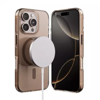 Crong Clear MAG Pro Case per iPhone 16 Pro Max, MagSafe, Desert